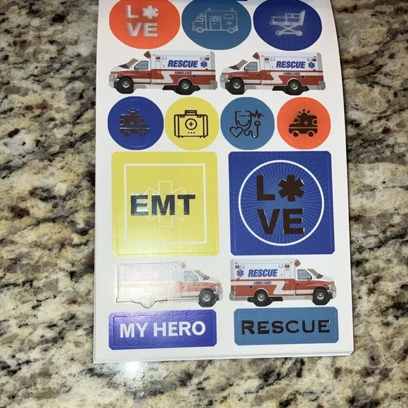 Sticker Book Bundle 1148 Pcs First Responder Classroom Scrapbook EMT Fire Police - Picture 16 of 17